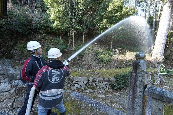放水訓練中