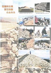 笠置峠古墳葺石体験のあゆみ