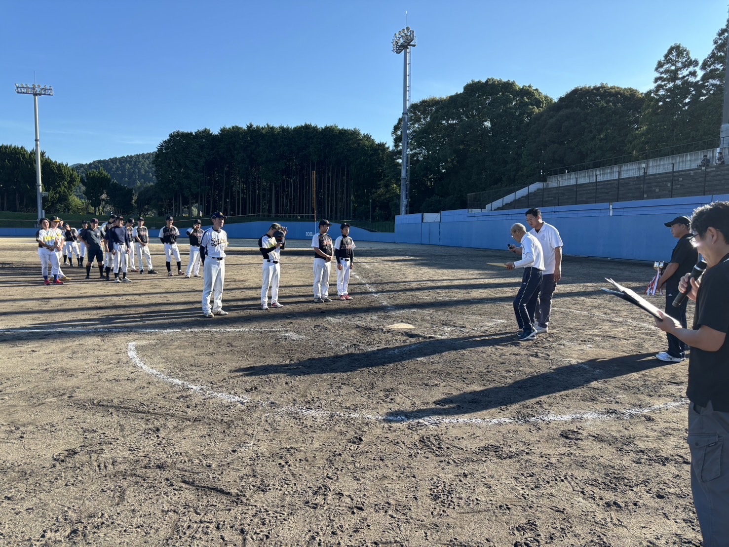 軟式野球競技 閉会式の様子