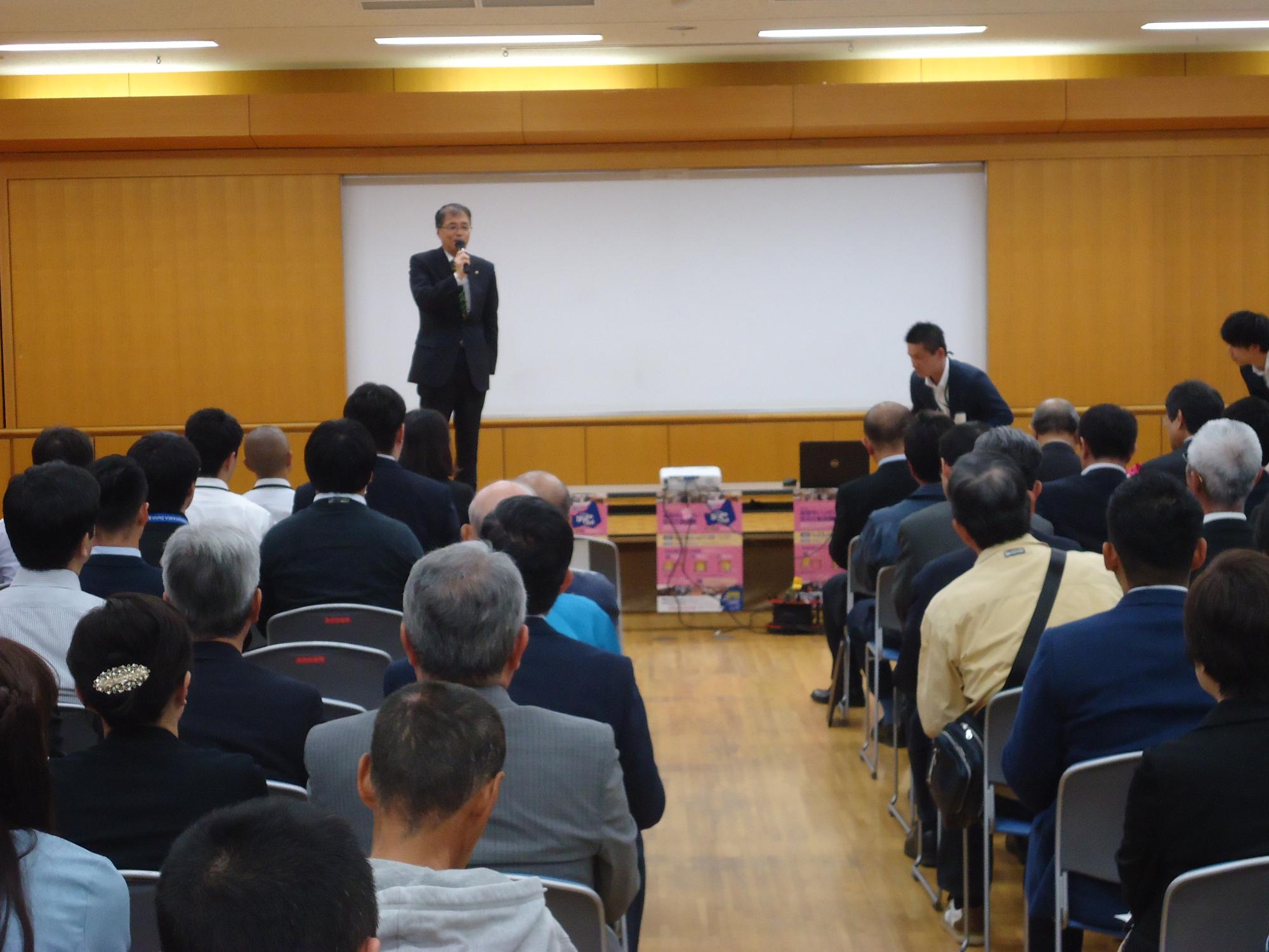 神奈川県座間市における防災講演会での意見発表