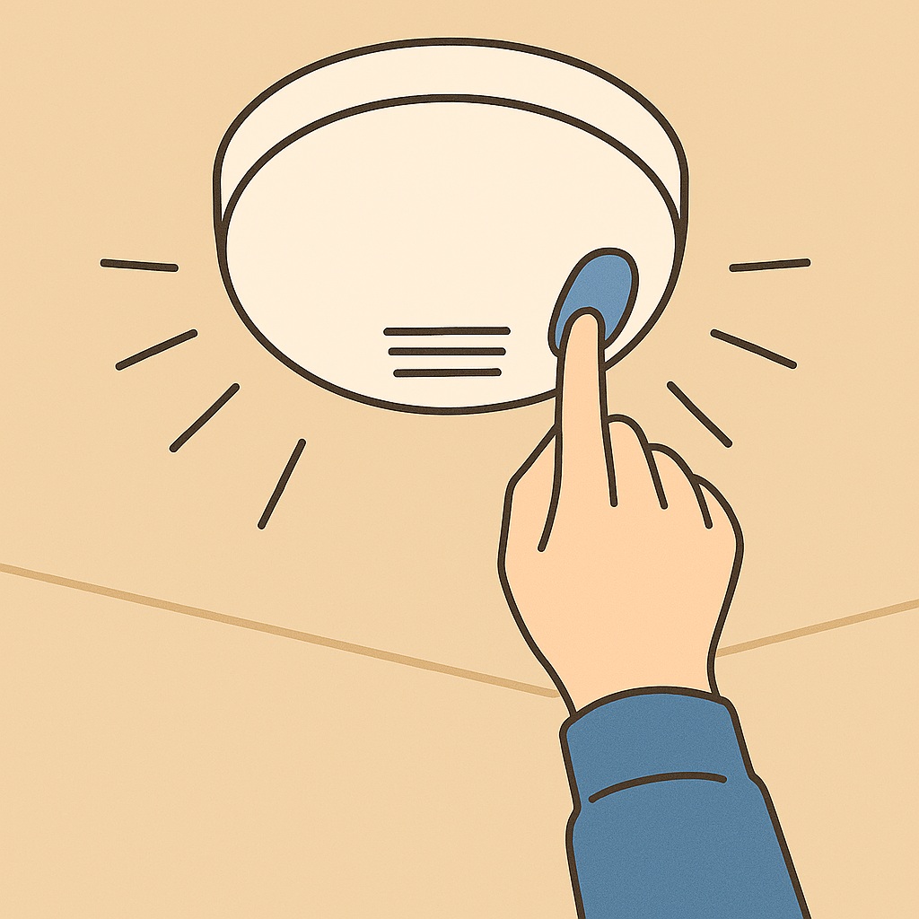 住警器の点検をする画像