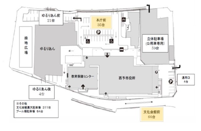 市役所周辺駐車場